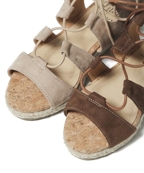 studio CLIP(スタディオクリップ)の「レースアップウェッジソールサンダル(シューズ・ライトグレー/キャメル・M/L)」の15枚目の写真