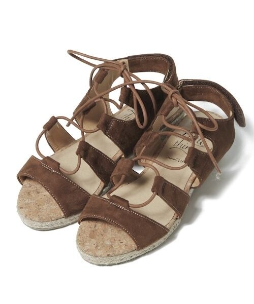 studio CLIP(スタディオクリップ)の「レースアップウェッジソールサンダル(シューズ・ライトグレー/キャメル・M/L)」の14枚目の写真