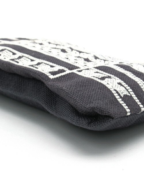 STAR MELA（スターメラ）の「STAR MELA ジュート刺繍クラッチ（クラッチバッグ・レディース・キナリ/グレー・FREE）」の6枚目の写真