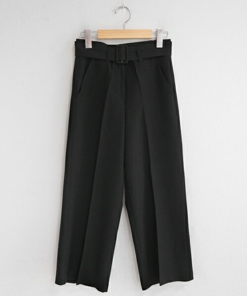DHOLIC（ディーホリック）の「ベルトSETストレートワイドパンツ（その他パンツ・レディース・ディープスカイブルー/ブラック/ピンク・S/M）」の2枚目の写真