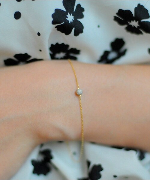 les desseins de DIEU（レデッサンドゥデュー）の「レデッサンドゥデュー 899 パヴェ ポテト ブレスレット（ブレスレット・レディース・14金ホワイトゴールド ボール/14金イエローゴールド ボール・16.5cm）」の3枚目の写真