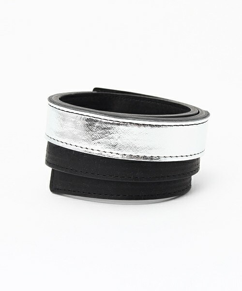 PATRICK STEPHAN（パトリックステファン）の「PATRICK STEPHAN 『escargot』レザーブレス（ブレスレット・メンズ・ブラック/シルバー・FREE）」の4枚目の写真