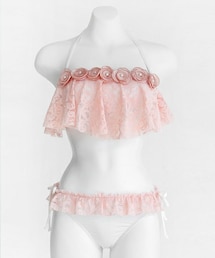 DHOLIC | 2WAYフラワーレースフリルビキ二(水着)