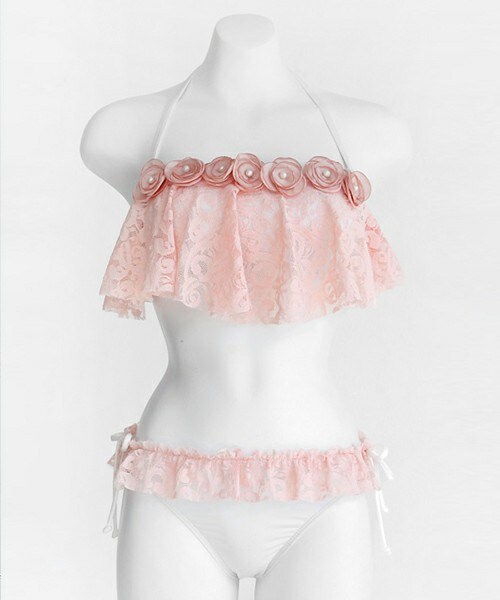 DHOLIC（ディーホリック）の「2WAYフラワーレースフリルビキ二（水着