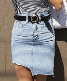 DHOLIC | ハーフカットヘムタイトミニデニムスカート(デニムスカート)