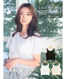 KORMARCH | 上品なレースパターンのビスチェ(ベスト)