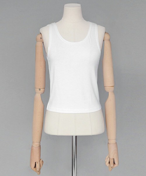 DHOLIC(ディーホリック)の「3COLORSクロップドスリーブレス(タンクトップ・レディース・ブラック/ホワイト/グレー・FREE)」の2枚目の写真