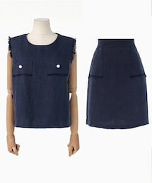 DHOLIC | リネン素材フレイドスリーブブラウス&タイトスカートSET(シャツ/ブラウス)