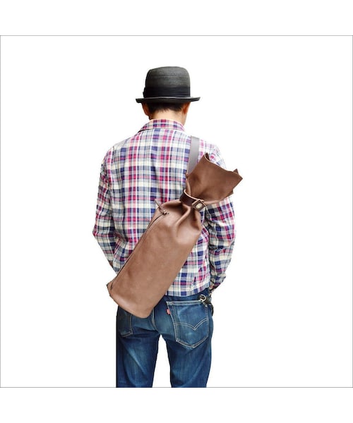 Handmade（ハンドメイド）の「レザーボンサック レザーワンショルダー