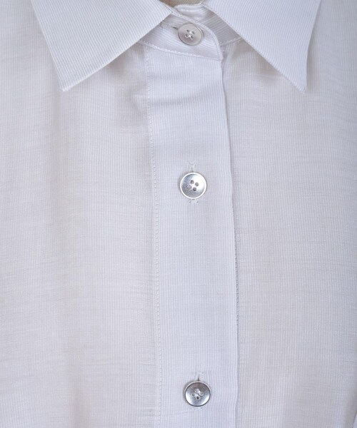 NINE（ナイン）の「シースルーシャツワンピース（ワンピース/ドレス・レディース・オフベージュ/ブラック系）」の6枚目の写真