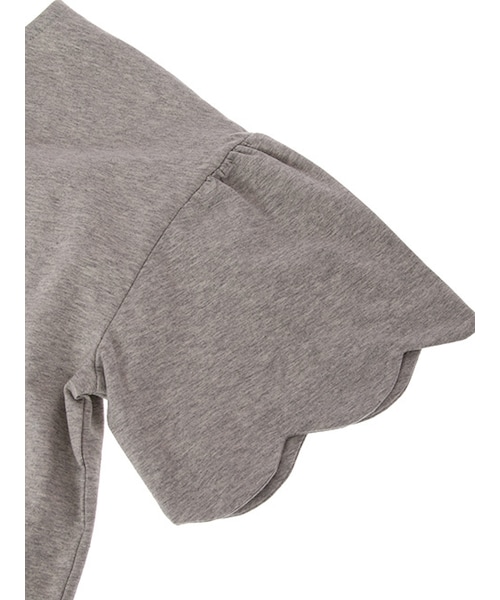 w closet（ダブルクローゼット）の「スカラップ2wayTシャツ（トップス・レディース・オフホワイト/グレー/Dオレンジ/ブラック・FREE）」の10枚目の写真