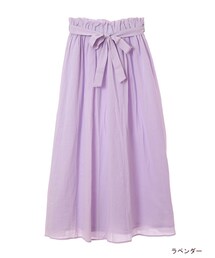 w closet | リボン付きコットンロングスカート(スカート)