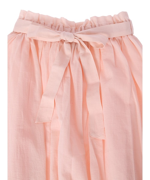 w closet（ダブルクローゼット）の「リボン付きコットンロングスカート（スカート・レディース・ピンク/ラベンダー/レッド・FREE）」の7枚目の写真