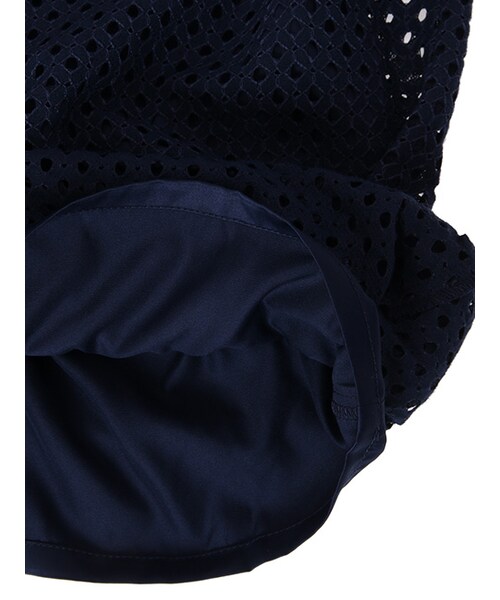 w closet（ダブルクローゼット）の「レースワイドパンツ（パンツ・レディース・オフホワイト/ネイビー・FREE）」の8枚目の写真