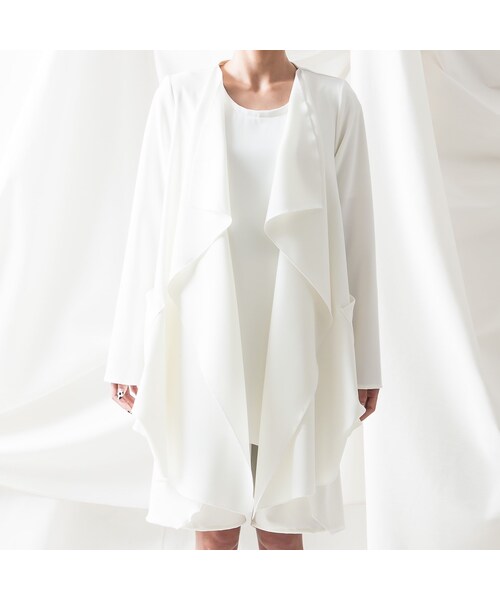 NICK NEEDLES(ニックニードルズ)の「NICK NEEDLES DRAPE CARDIGAN WHITE(カーディガン/ボレロ・その他)」の4枚目の写真