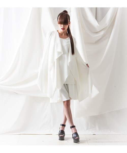 NICK NEEDLES(ニックニードルズ)の「NICK NEEDLES DRAPE CARDIGAN WHITE(カーディガン/ボレロ・その他)」の2枚目の写真