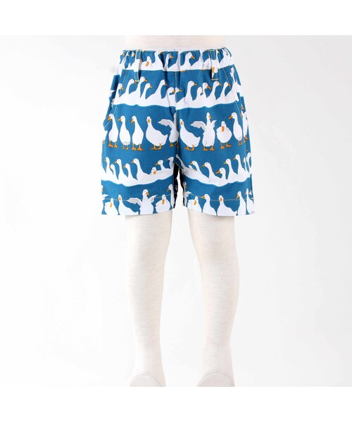 BOOFOOWOO（ブーフーウー）の「キッズサイズハーフパンツ（アヒル柄）（その他・キッズ・ブルー・XS/S/M/L）」の5枚目の写真