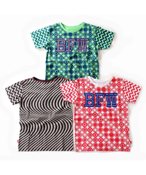 BOOFOOWOO（ブーフーウー）の「ジュニアサイズショートスリーブTee（ジオメトリック総柄）（その他・キッズ・ブラック/ライトグリーン/オフホワイト・140/150）」の13枚目の写真