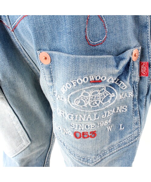 BOOFOOWOO（ブーフーウー）の「キッズサイズ吊り紐付きデニムハーフパンツ（その他・キッズ・ライトインディゴ・90/100/110/120/130）」の9枚目の写真