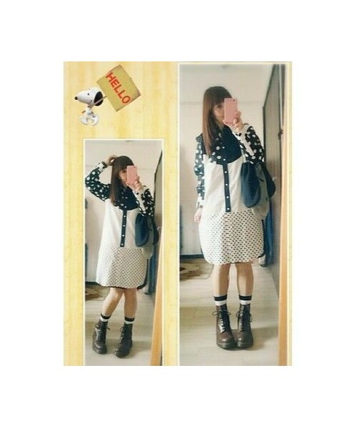 NIRAME.CO(ニラメッコ)の「五月雨ワンピ モノトーン(チュニック・レディース・その他)」の3枚目の写真