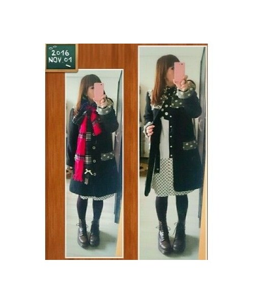 NIRAME.CO(ニラメッコ)の「五月雨ワンピ モノトーン(チュニック・レディース・その他)」の4枚目の写真