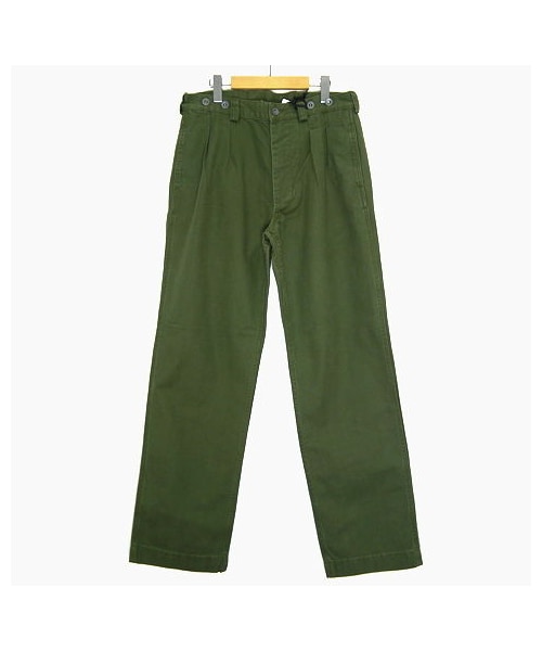 Nigel Cabourn（ナイジェルケーボン）の「【 Nigel Cabourn×LYBRO 】 FOUR PLEAT CHINO PANT / フォープリーツチノパンツ （OLIVE）（その他パンツ・メンズ・その他）」の2枚目の写真