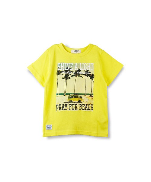 RADCHAP（ラッドチャップ）の「シーサイドプリントTシャツ（Tシャツ/カットソー・キッズ・アイボリー/ライム・80～140）」の2枚目の写真