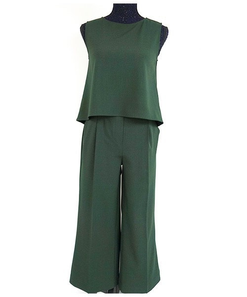 FayMay（フェイメイ）の「3点セットパンツドレス　【NINA ニーナ】（ドレス・レディース・ベージュ/グリーン・S/M/L/XL/XXL/4L）」の2枚目の写真