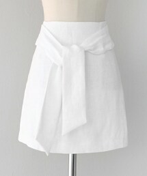 DHOLIC | フロントタイAラインリネンミニスカート(スカート)