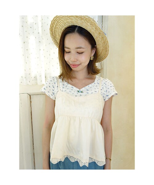 an another angelus（アンアナザーアンジェラス）の「ランジェリーサテンキャミ/an another angelus（キャミソール・レディース・その他）」の3枚目の写真