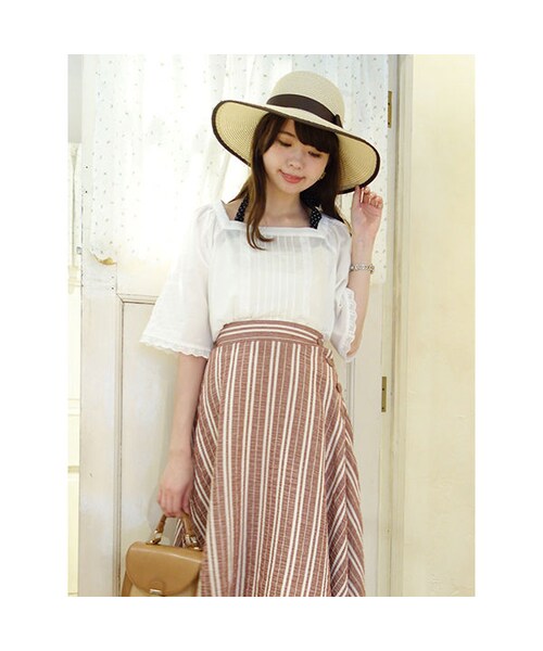 F i.n.t（フィント）の「ピンタックレース使いオフショルブラウス/F&A（シャツ/ブラウス・レディース・その他）」の4枚目の写真