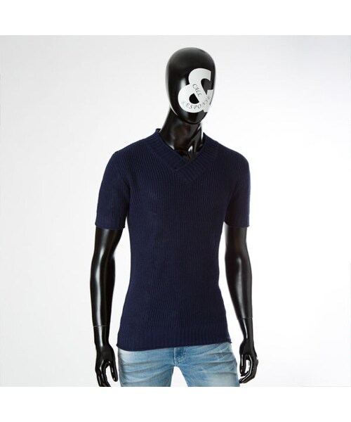 CALL&RESPONSE（コールアンドレスポンス）の「コットンリネンV半袖ニット　/ 161-1488-01（ニット/セーター・メンズ・その他）」の5枚目の写真