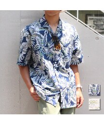 Cuirs | ヤシの葉総柄開襟シャツ(シャツ/ブラウス)