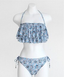 DHOLIC | ヒマワリパターンティアードラッフルビキニ(水着)