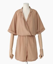 DHOLIC | オープンカラーショートジャンプスーツ(つなぎ/オールインワン)