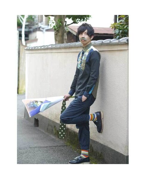 NIRAME.CO（ニラメッコ）の「ヨダレかけシャツ　花柄（シャツ/ブラウス・メンズ・その他）」の3枚目の写真