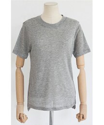 DHOLIC | アンバランスヘムリブ半袖Tシャツ(Tシャツ/カットソー)