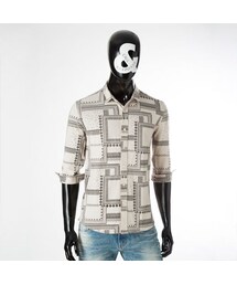 CALL&RESPONSE | 総柄プリントスラブ5分袖シャツ　/ 161-1213-03(シャツ/ブラウス)