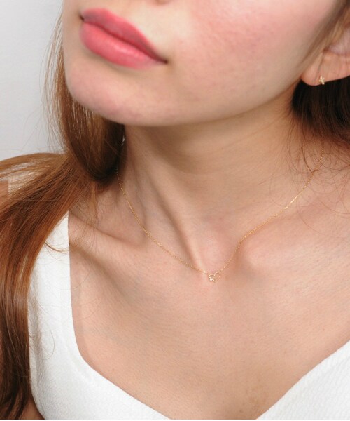 les desseins de DIEU（レデッサンドゥデュー）の「レ デッサン ドゥ デュー 780 オープン ハート フローラル ダイヤモンド ネックレス（ネックレス・レディース・ゴールド・40cm）」の3枚目の写真