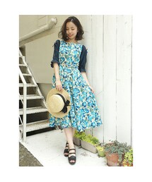 an another angelus | アンティークフラワーノースリーブワンピース/an another angelus(ワンピース)