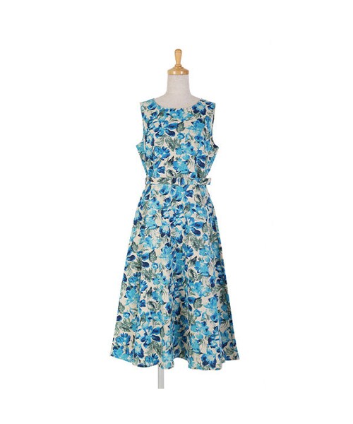 an another angelus（アンアナザーアンジェラス）の「アンティークフラワーノースリーブワンピース/an another angelus（ワンピース・レディース・その他）」の2枚目の写真