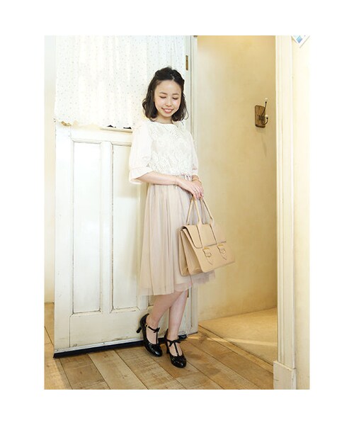 an another angelus（アンアナザーアンジェラス）の「レースチュールドッキングワンピース/an another angelus（ワンピース・レディース・その他）」の4枚目の写真