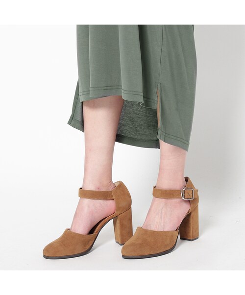 OZOC（オゾック）の「ベルト付サンドウォッシュミディワンピース（ワンピース/ドレス・レディース・ダークオリーブ/ブラック系/キャメル・その他）」の10枚目の写真