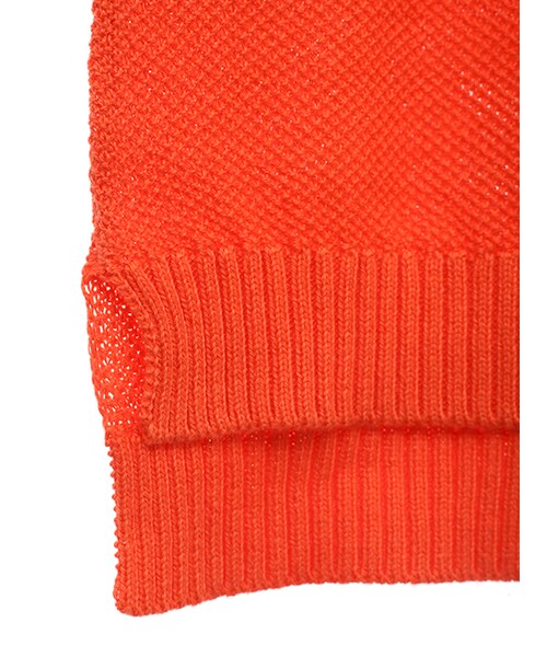w closet（ダブルクローゼット）の「刺繍入りカノコ編みニット（トップス・レディース・オフホワイト/オレンジ/ブラック・FREE）」の9枚目の写真