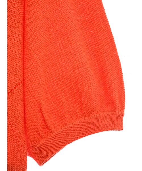 w closet（ダブルクローゼット）の「刺繍入りカノコ編みニット（トップス・レディース・オフホワイト/オレンジ/ブラック・FREE）」の8枚目の写真