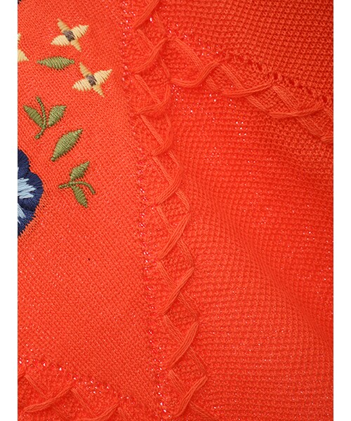 w closet（ダブルクローゼット）の「刺繍入りカノコ編みニット（トップス・レディース・オフホワイト/オレンジ/ブラック・FREE）」の11枚目の写真