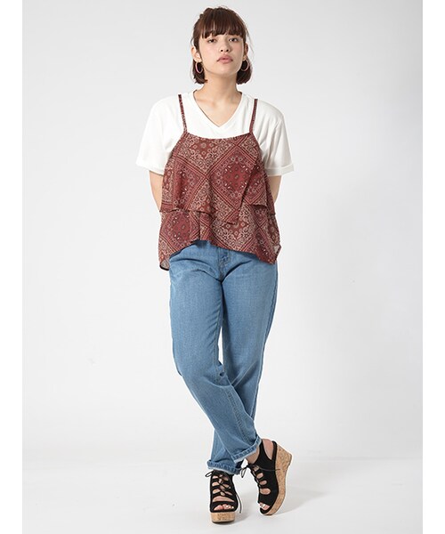 w closet（ダブルクローゼット）の「10ozストレートデニムパンツ（パンツ・レディース・サックス/ブルー・FREE）」の11枚目の写真