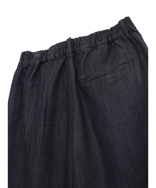 w closet(ダブルクローゼット)の「リボン付きデニムテーパードパンツ(パンツ・レディース・ブルー/ネイビー・FREE)」の9枚目の写真