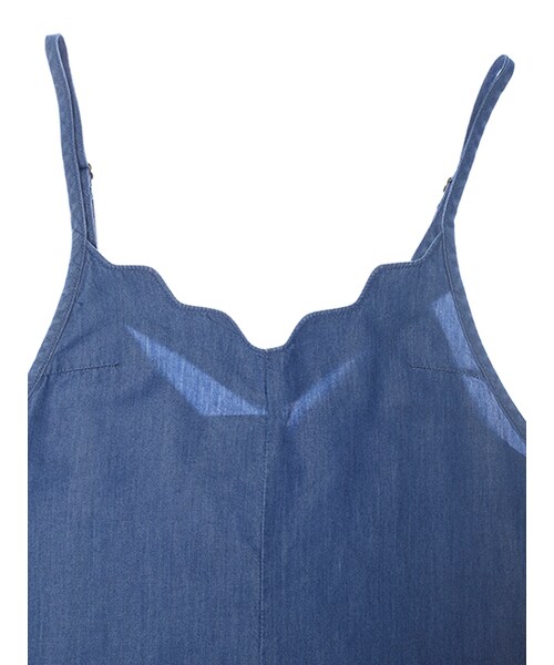 w closet（ダブルクローゼット）の「デニムキャミオールインワン（オールインワン・サロペット・レディース・ブルー/ネイビー・FREE）」の6枚目の写真