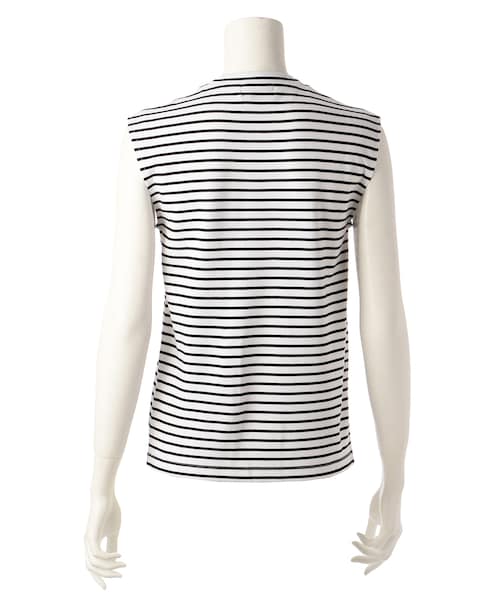G.V.G.V.（ジーヴィージーヴィー）の「STRIPE BOXY TANK（トップス・レディース・WHITE/BLACK・o/s）」の4枚目の写真